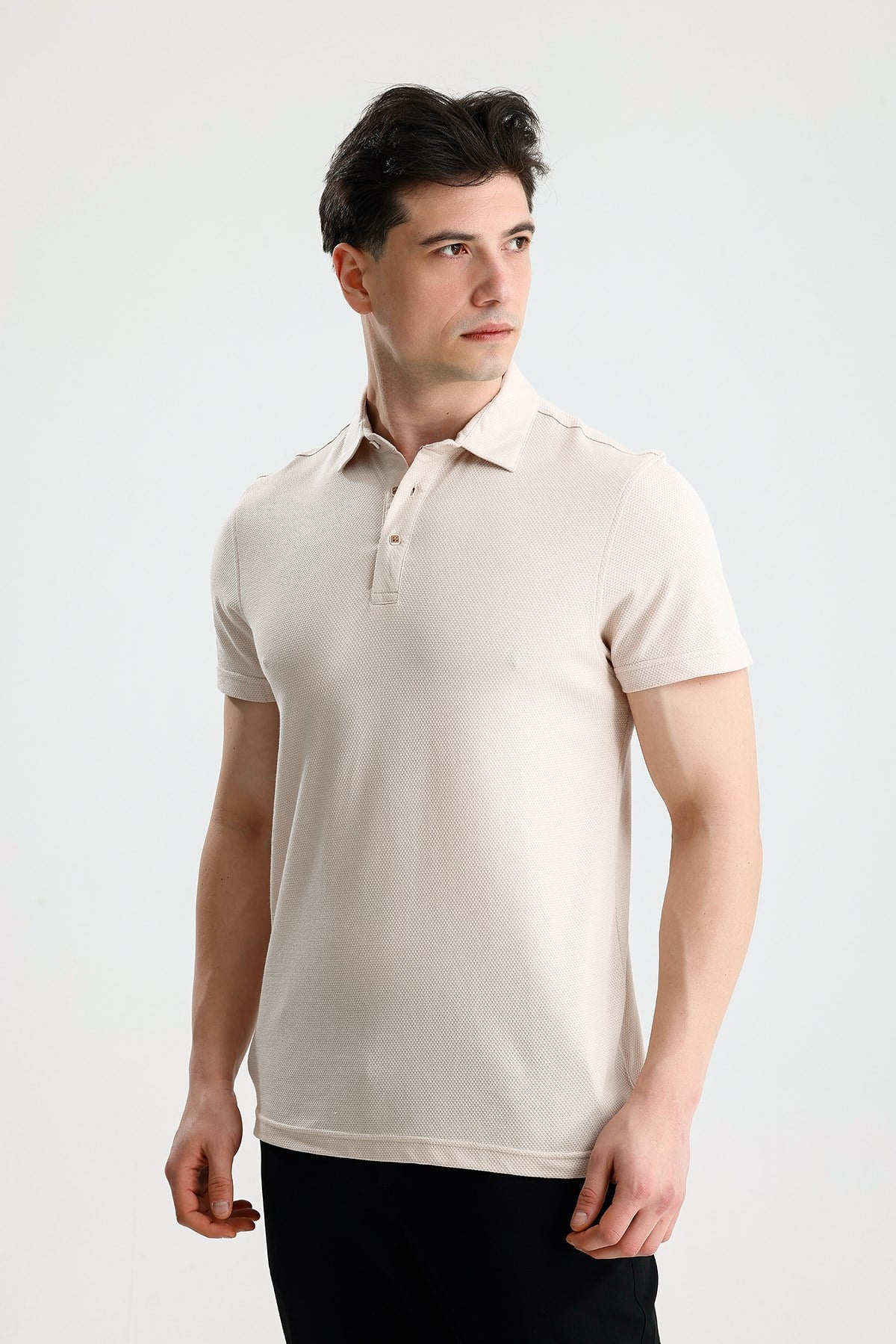 FİGO Erkek Polo Yaka Basic Tişört