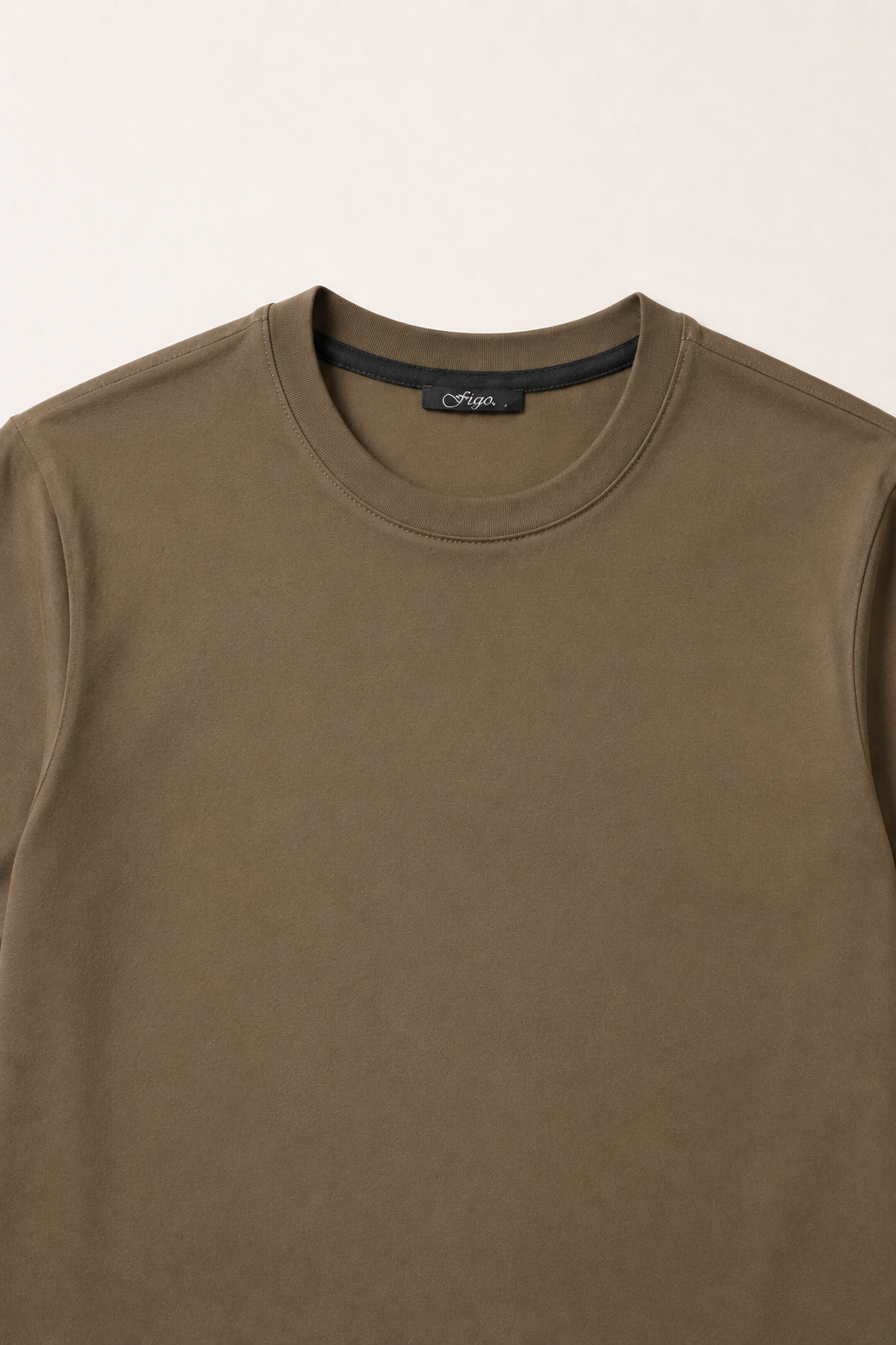 FİGO Erkek Regular Fit Bisiklet Yaka Yan Yırtmaçlı Basic T-Shırt