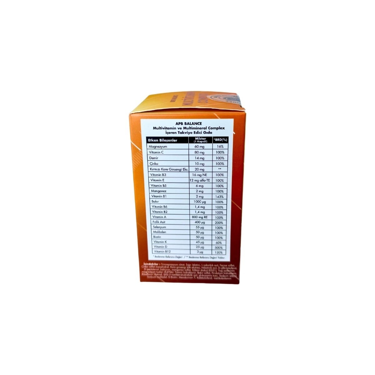 Apb Balance Multivitamin Complex 60 Kapsül