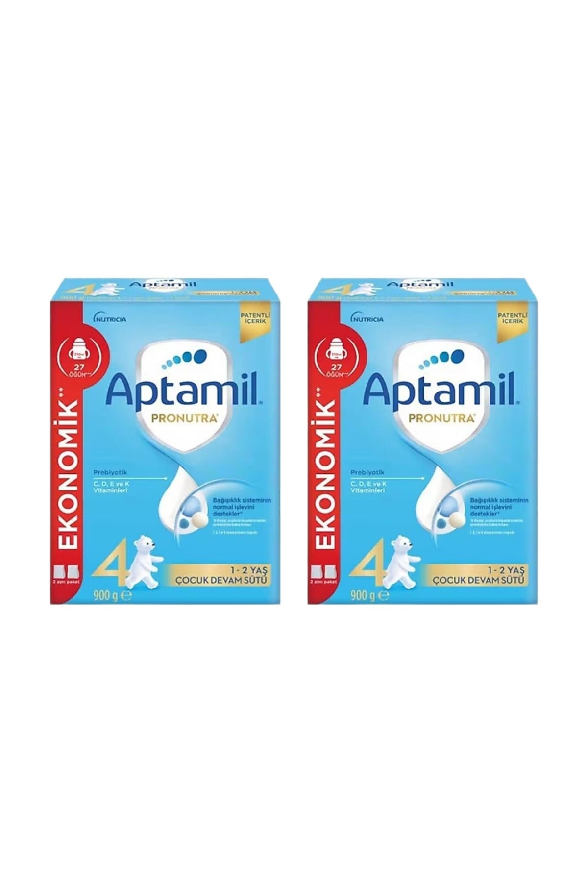 Aptamil 4 Çocuk Devam Sütü 900 gr 2 Adet