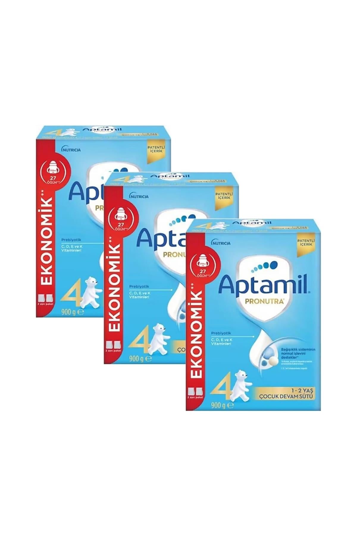 Aptamil 4 Çocuk Devam Sütü 900 gr 3 Adet