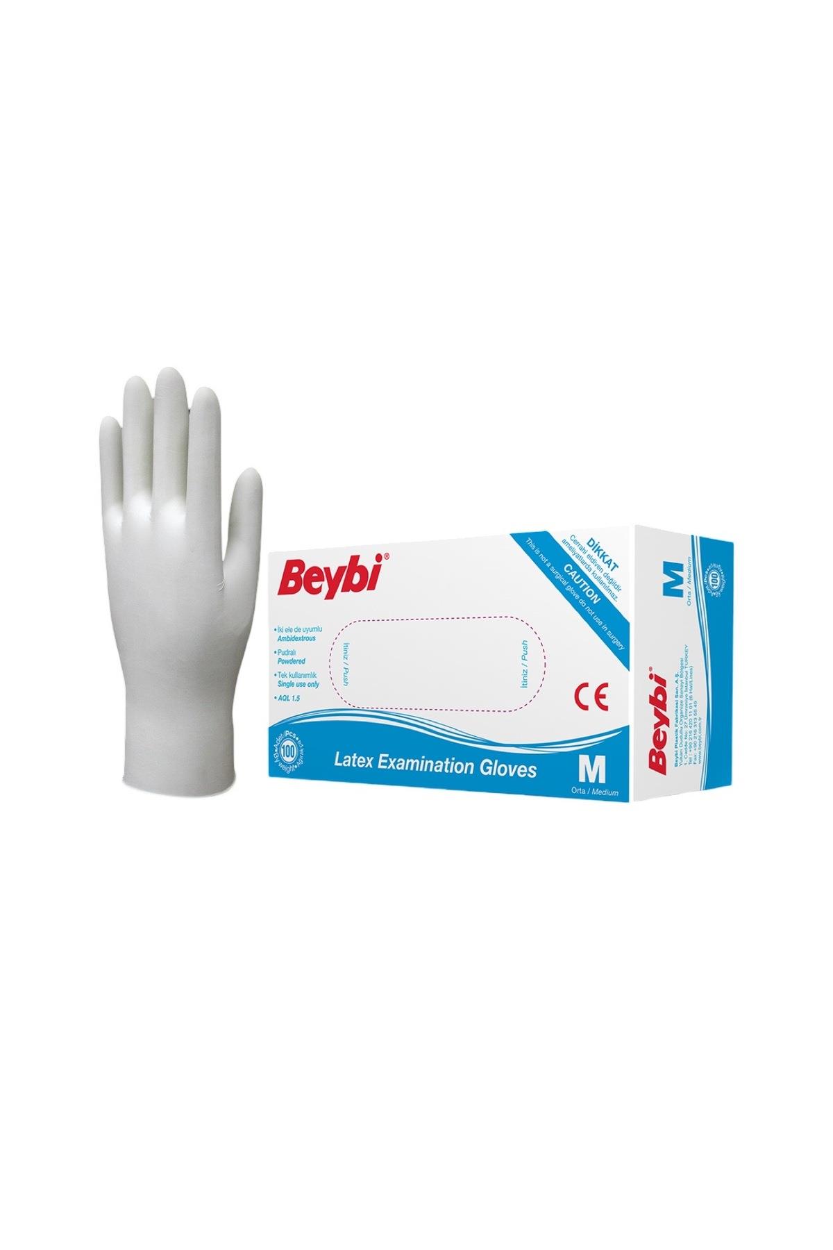 Beybi Eldiven Lateks Pudralı Medium 100 lü