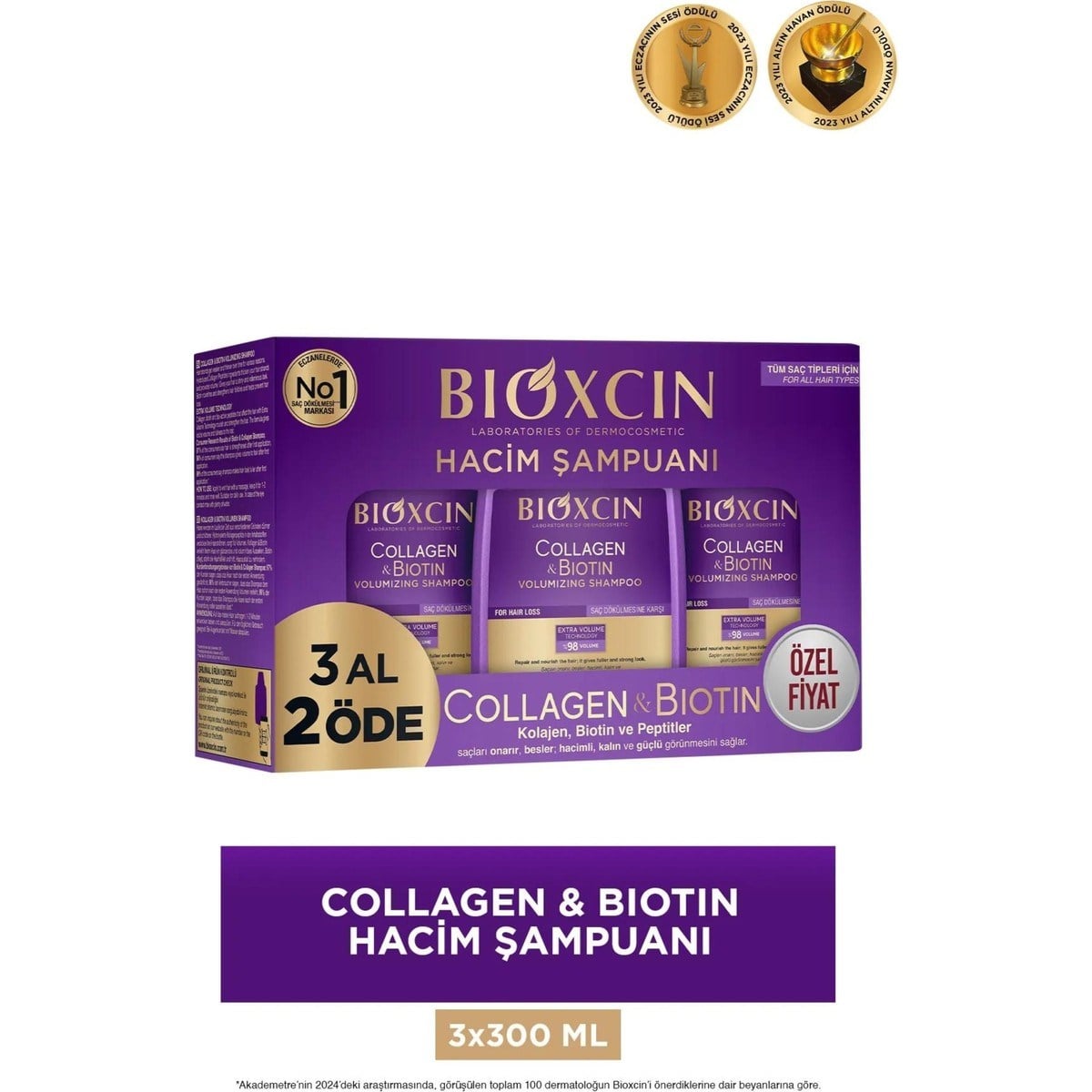 Bioxcin Collagen & Biotin Hacim Şampuanı 300 ml - 3 Al 2 Öde