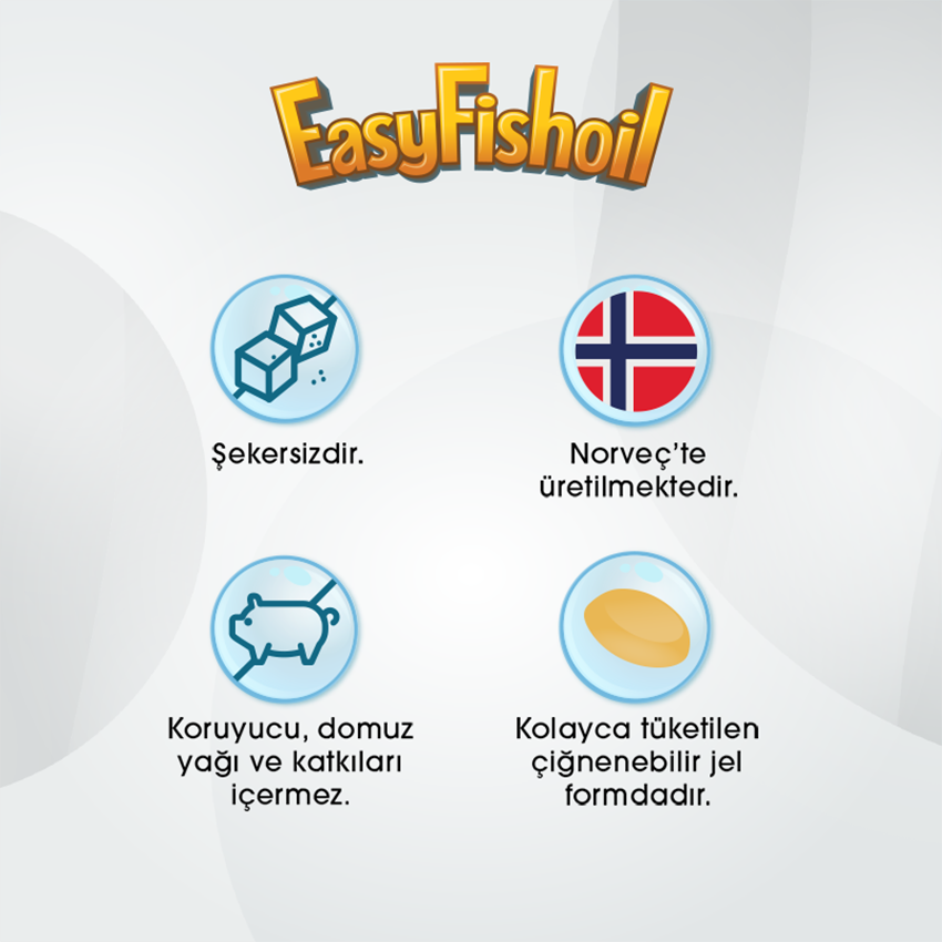 Easy Fish Oil Propolis 30 Çiğnenebilir Jel