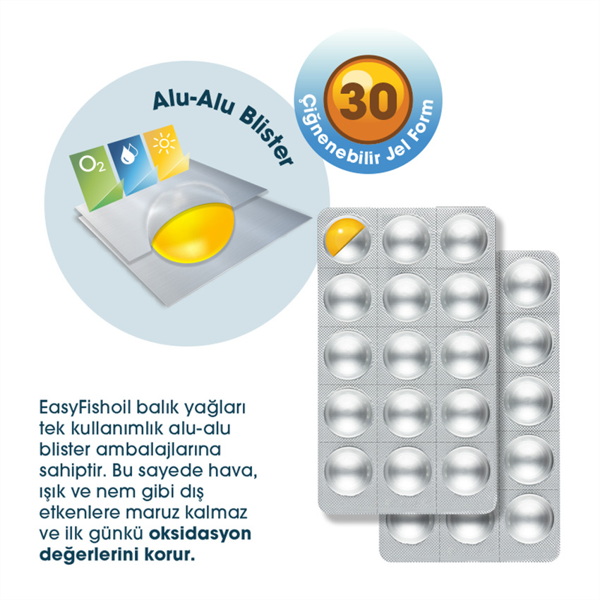 Easy Fish Oil Propolis 30 Çiğnenebilir Jel