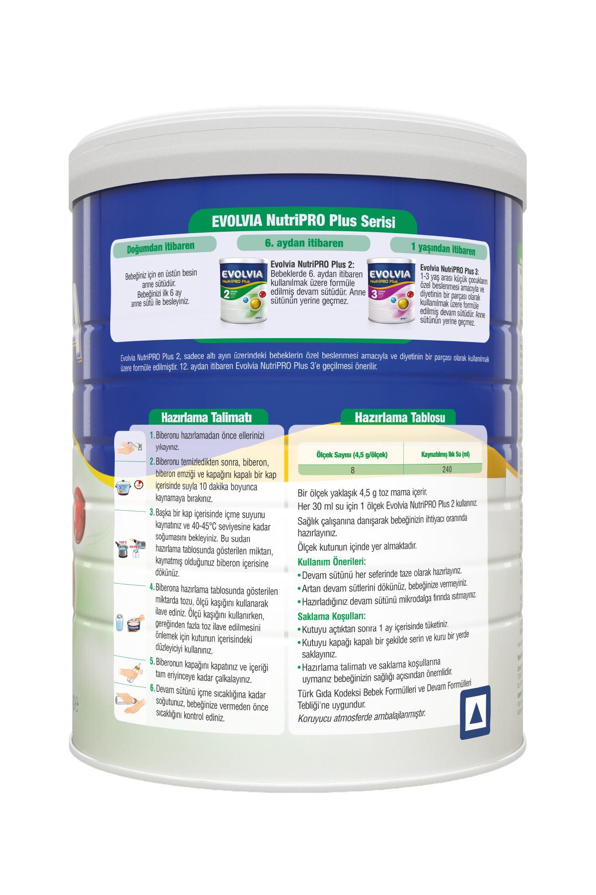 Evolvia NutriPRO Plus 2 800 gr Devam Sütü 6 Adet