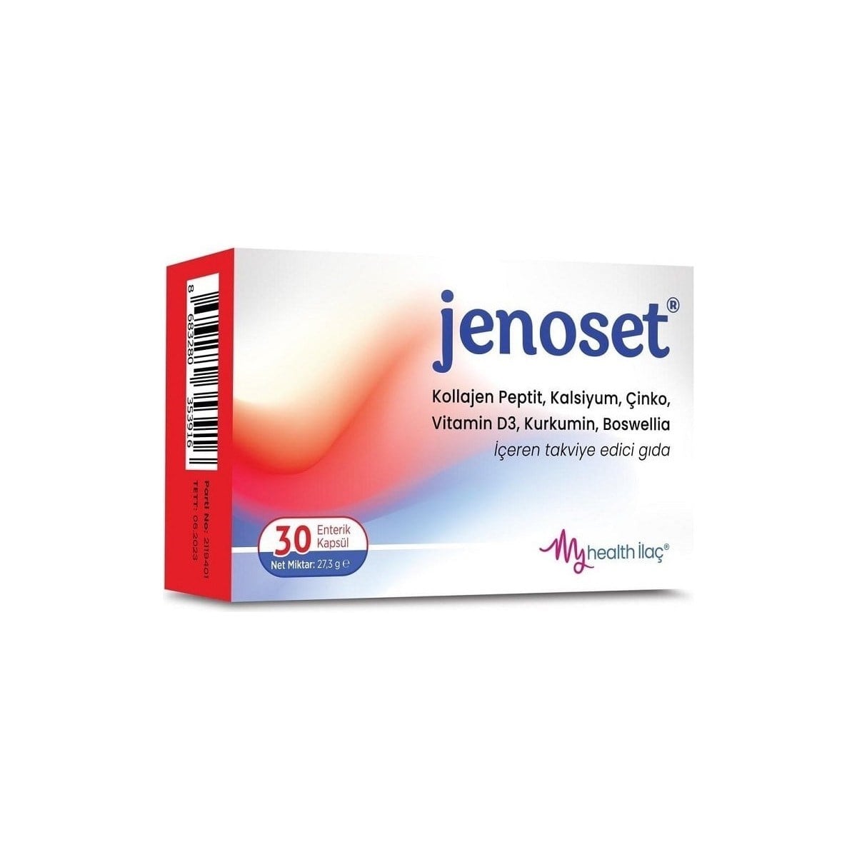 Jenoset Collagen Peptit Vitamin D3 Kurkumin Boswellia 30 Kapsül