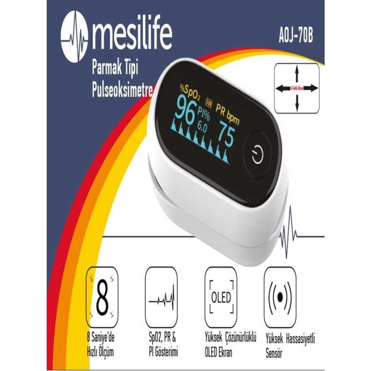 Mesilife AOJ-70B Parmak Tipi Pulseoksimetre