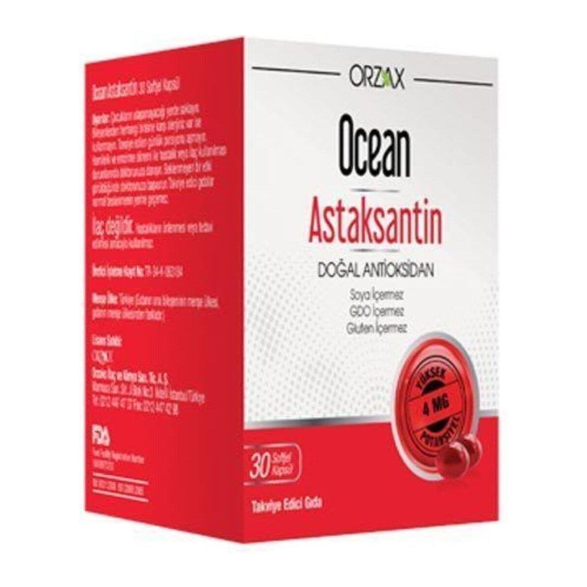 Ocean Astaksantin 30 Kapsül