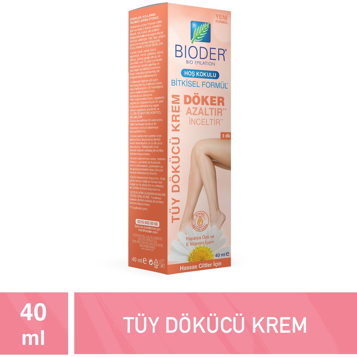 Sesu Hassas Ciltler İçin Tüy Dökücü Krem 40 ml