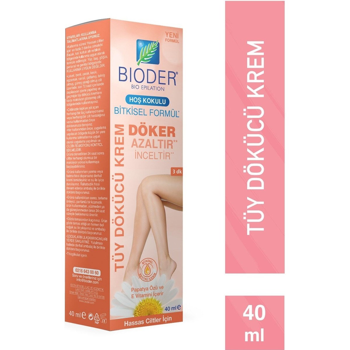 Sesu Hassas Ciltler İçin Tüy Dökücü Krem 40 ml