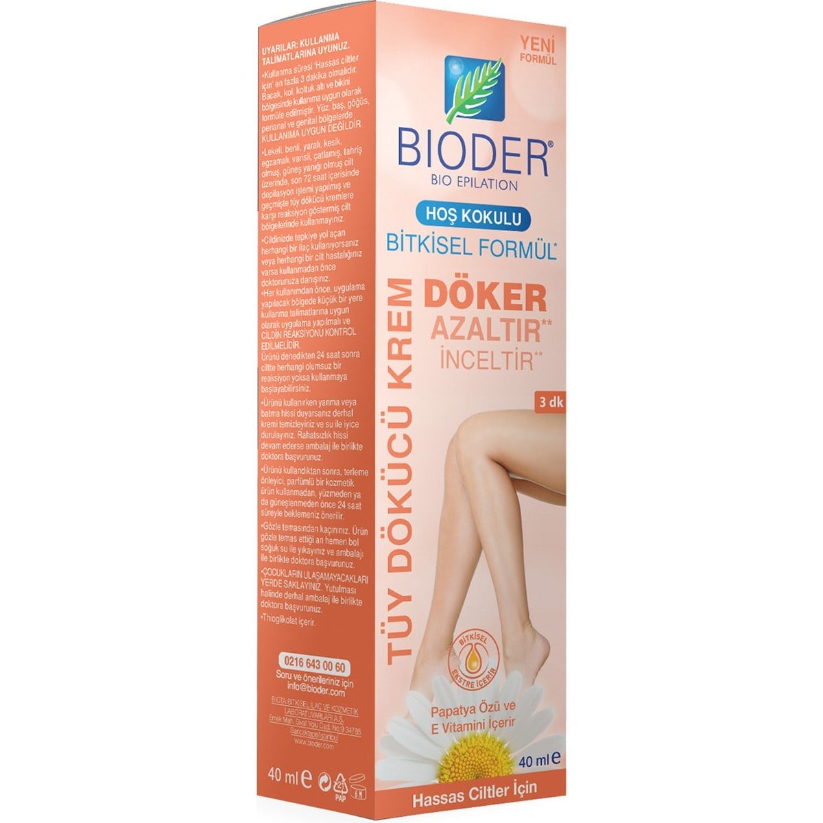 Sesu Hassas Ciltler İçin Tüy Dökücü Krem 40 ml