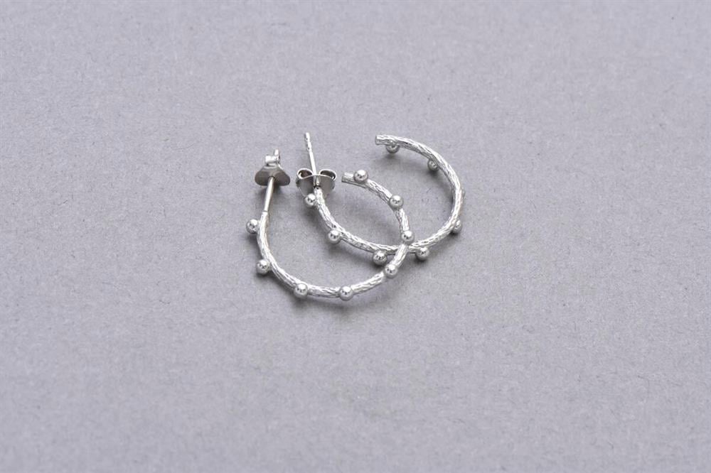 Minimal Toplu Halka 925 Ayar Gümüş Küpe
