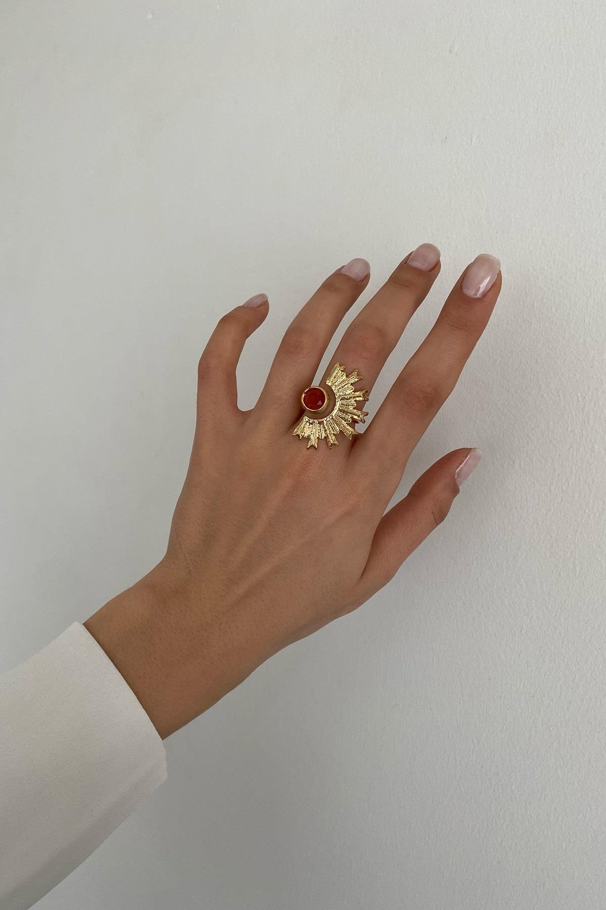 Akik Taşı Tasarım Yüzük