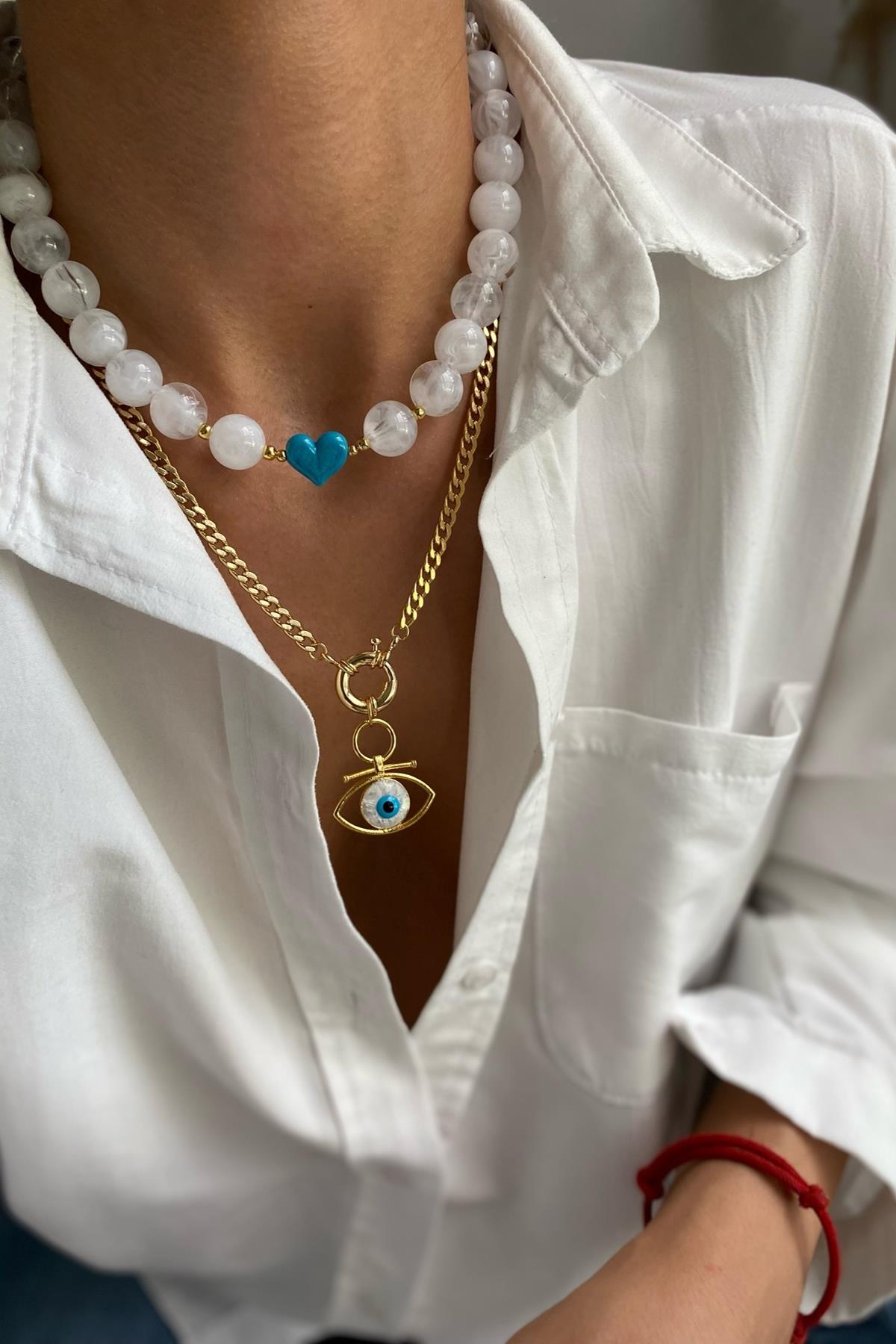 Akrilik Boncuk Kolye Seti (Tüm Set) 