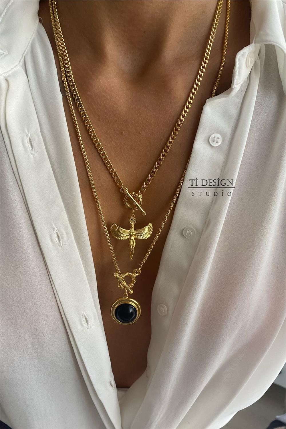 Altın Kaplama Kolye Seti (Tüm Set)