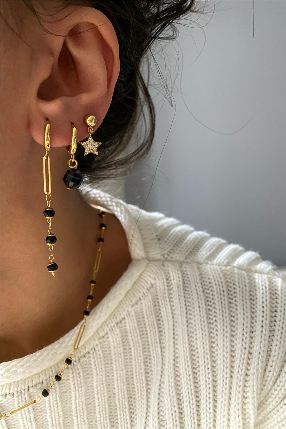 Altın Kaplama Küpe Seti (Tüm Set)