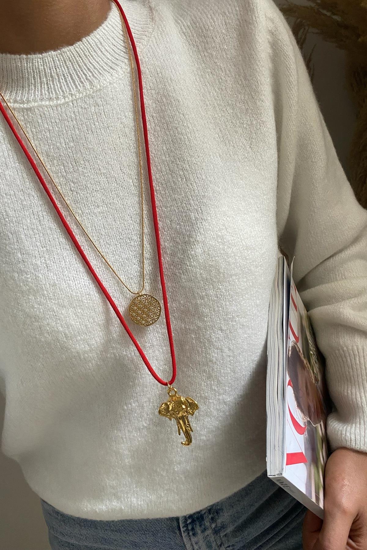 Altın Kaplama Tasarım Kolye Seti (Tüm Set)