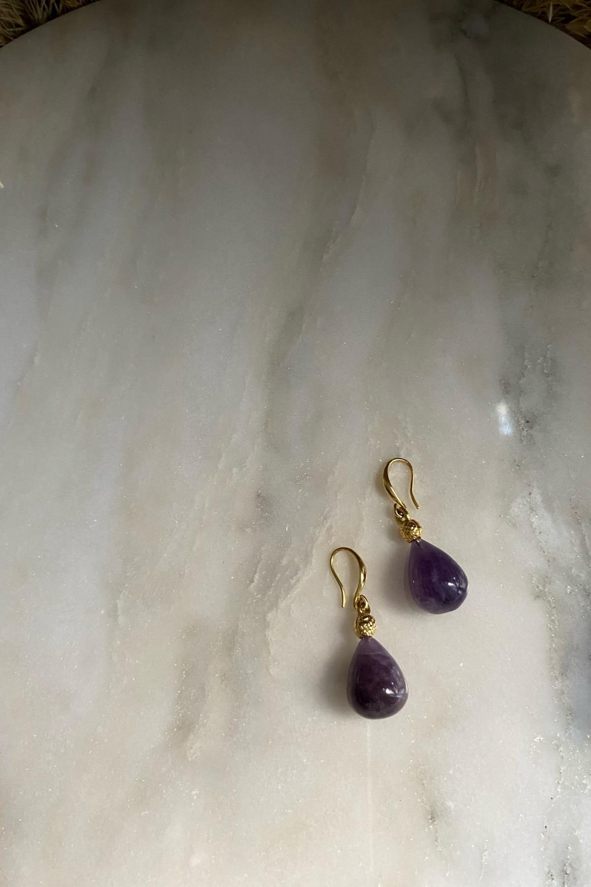 Ametist Damla Tasarım  Küpe 