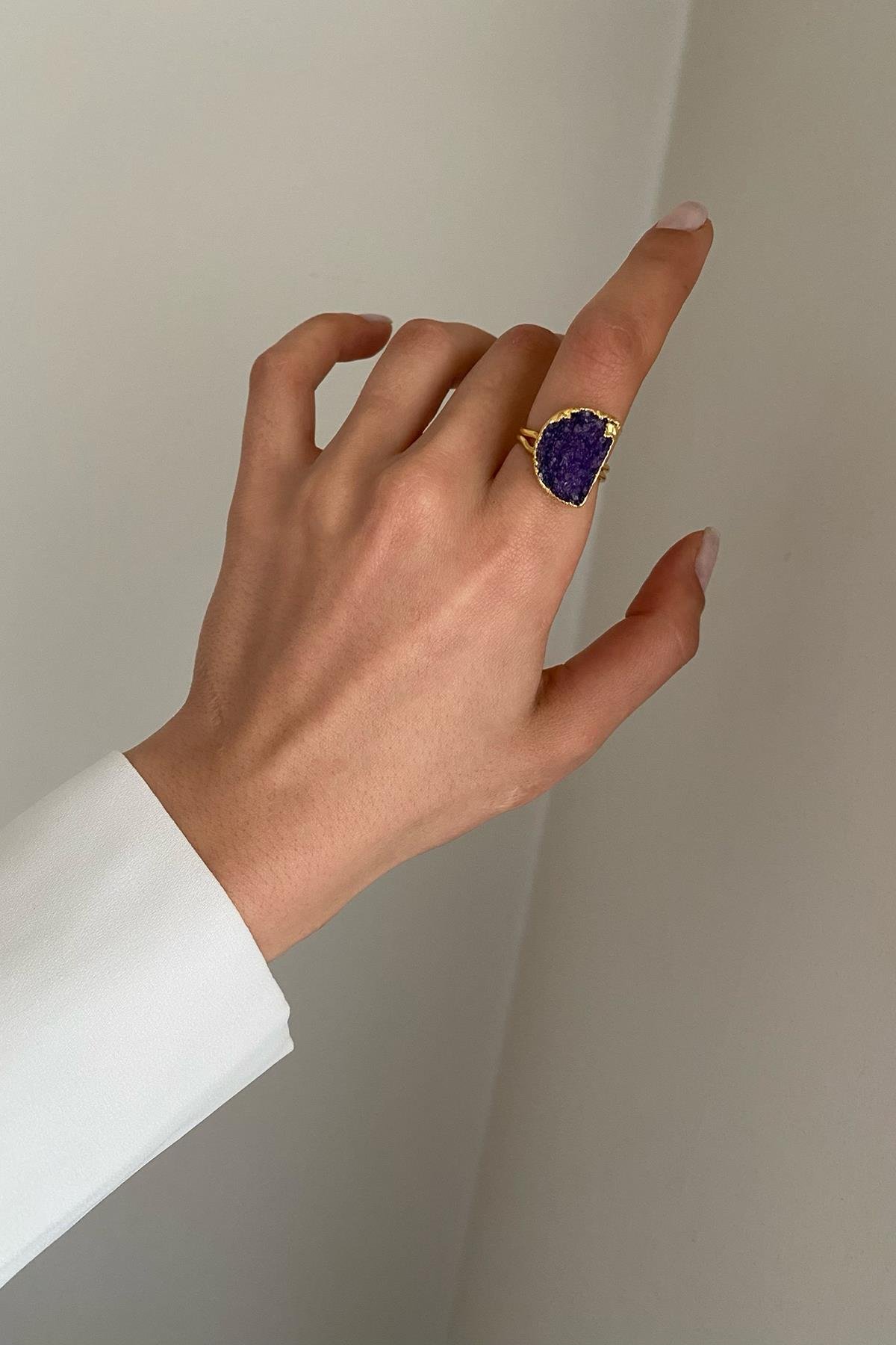 Ametist Taşı Tasarım Yüzük
