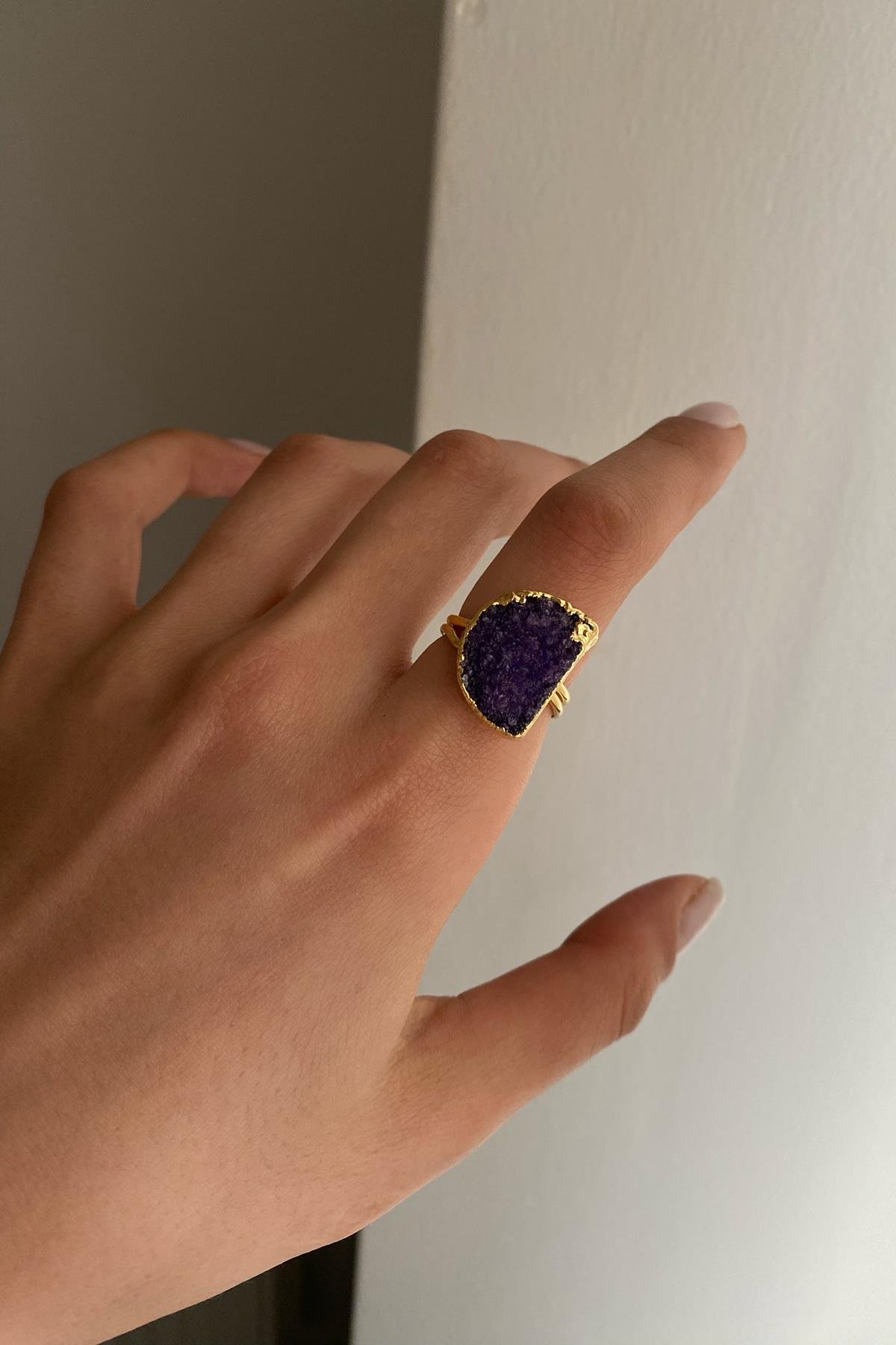 Ametist Taşı Tasarım Yüzük