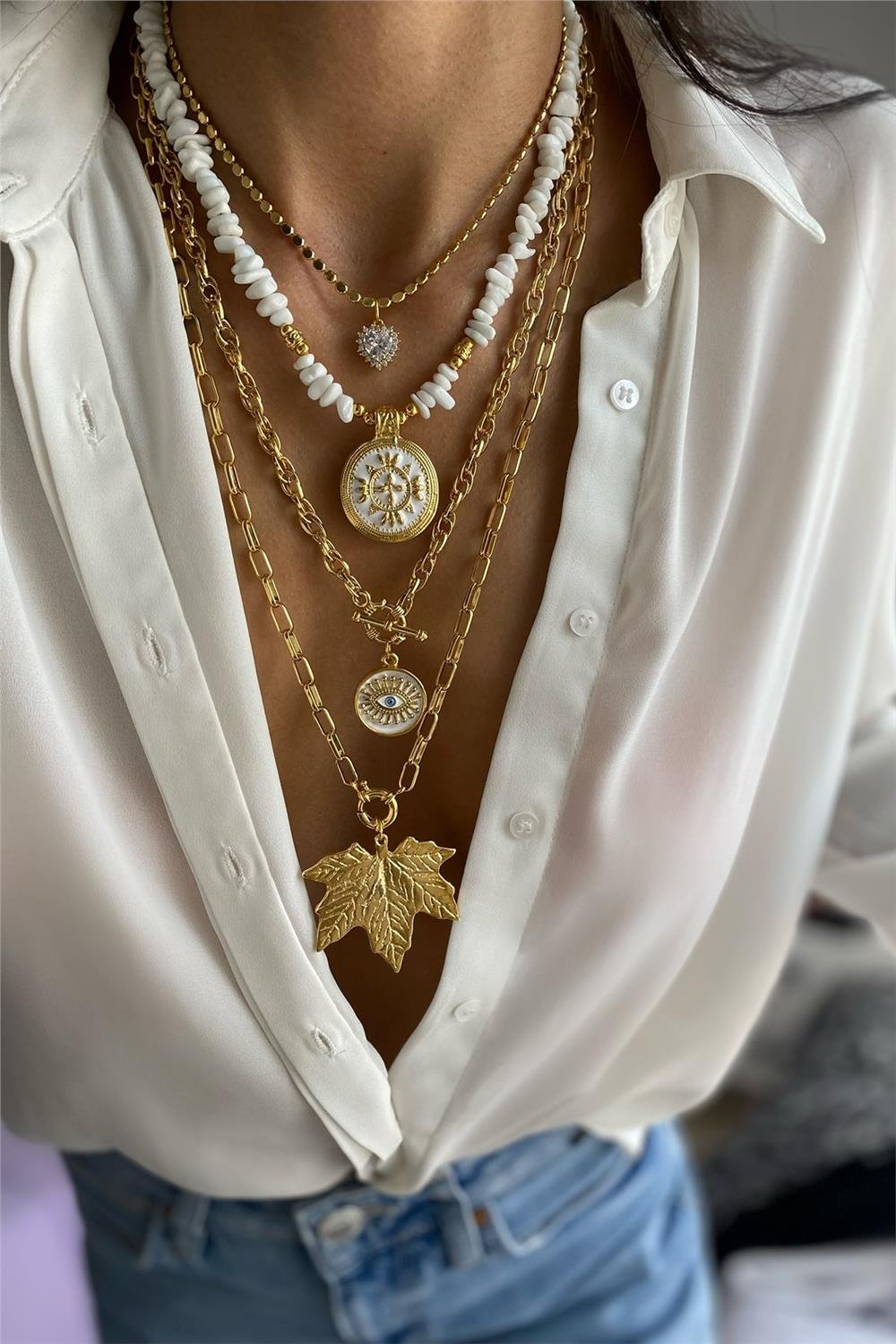 Ay Taşı Kolye Seti (Tüm Set)