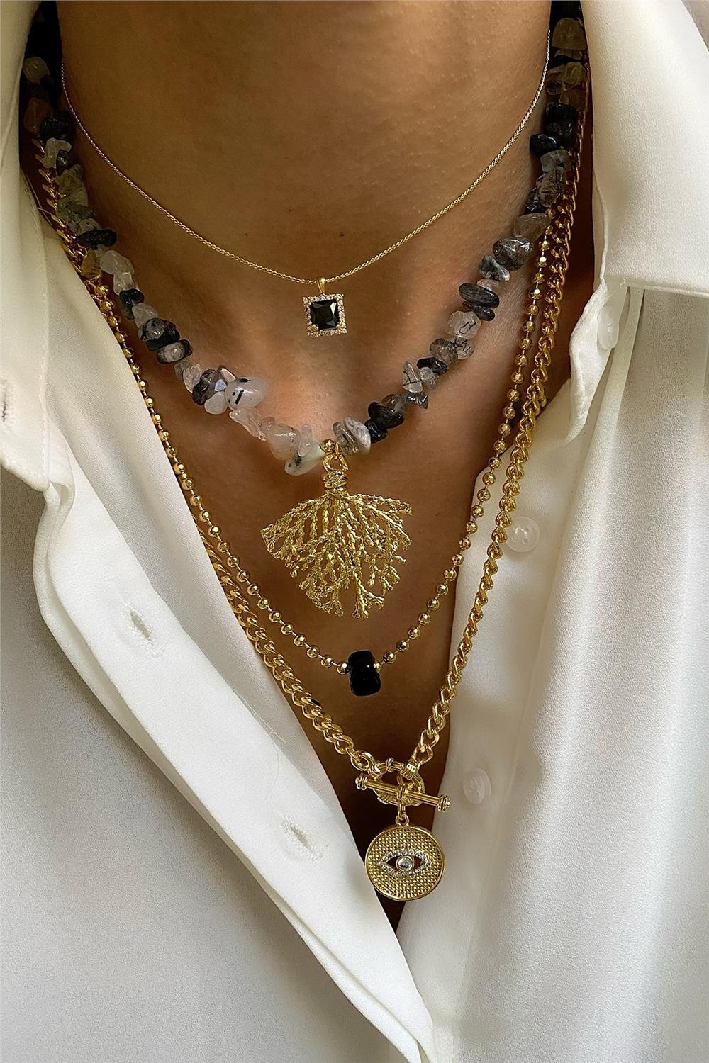 Ay Taşı Kolye Seti (Tüm Set)