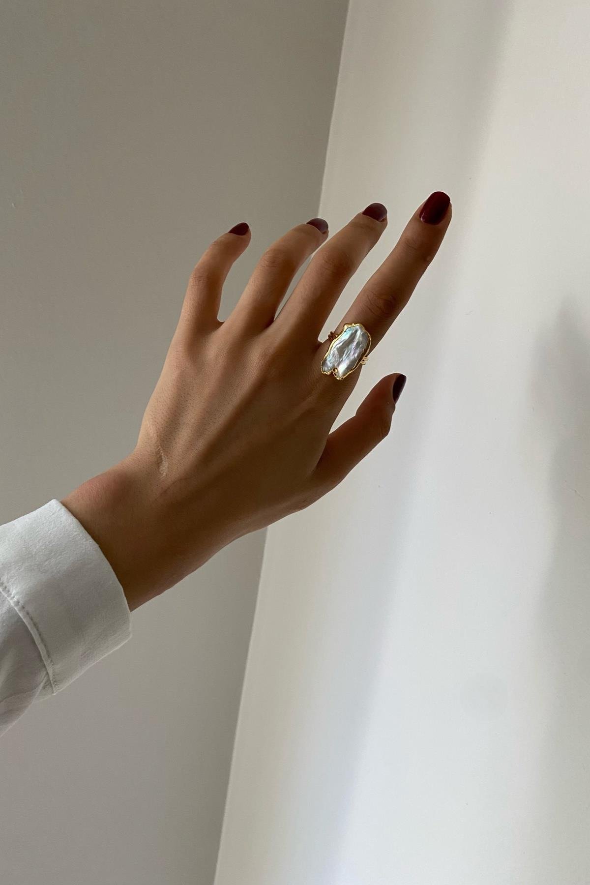 Barok İnci & Ametist Yüzük Seti (Tüm Set)