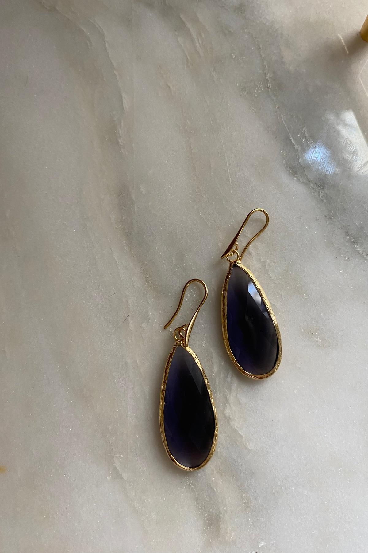 Damla Kedi Gözü Küpe 