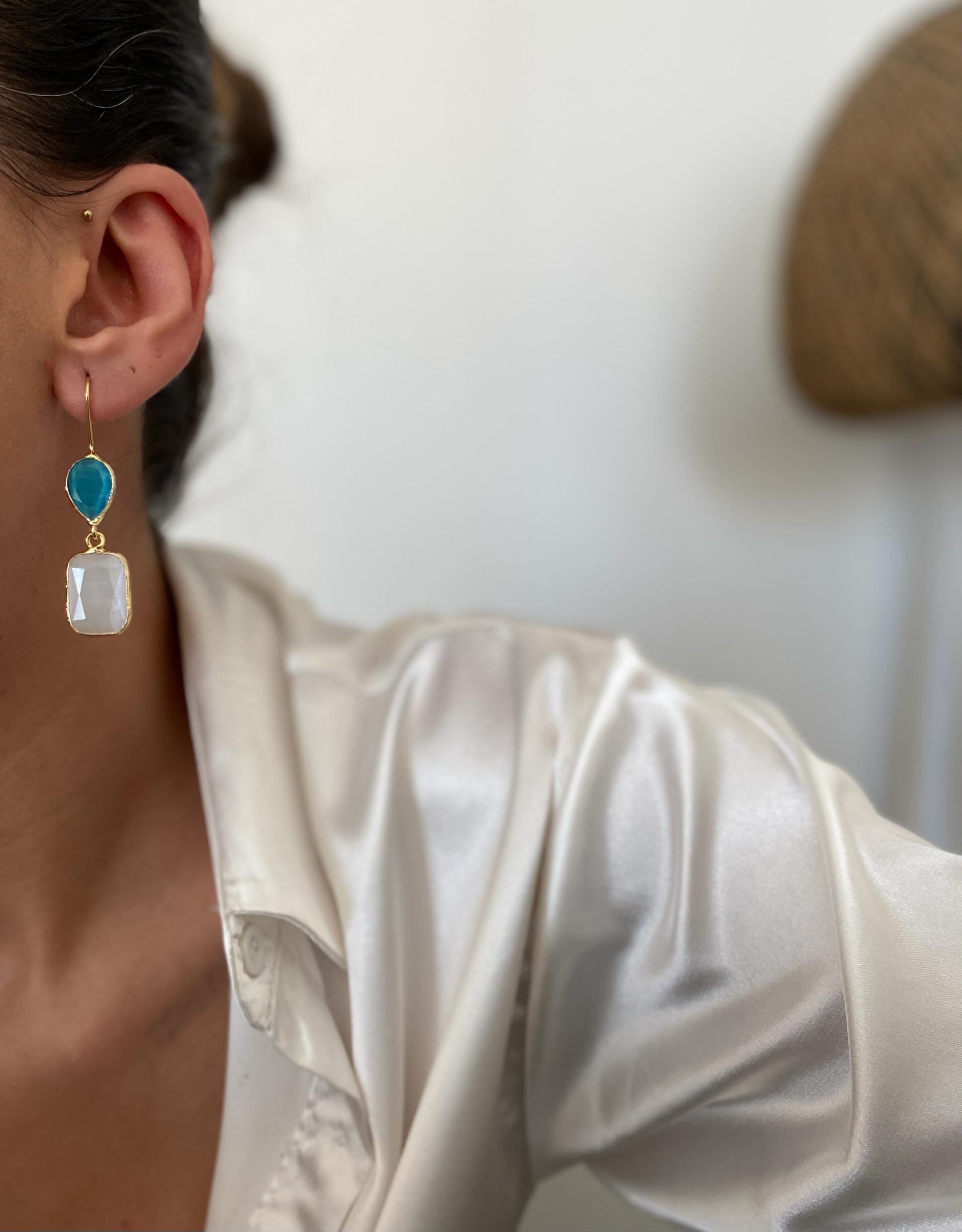 Damla&Baget Kesim Tasarım  Küpe 