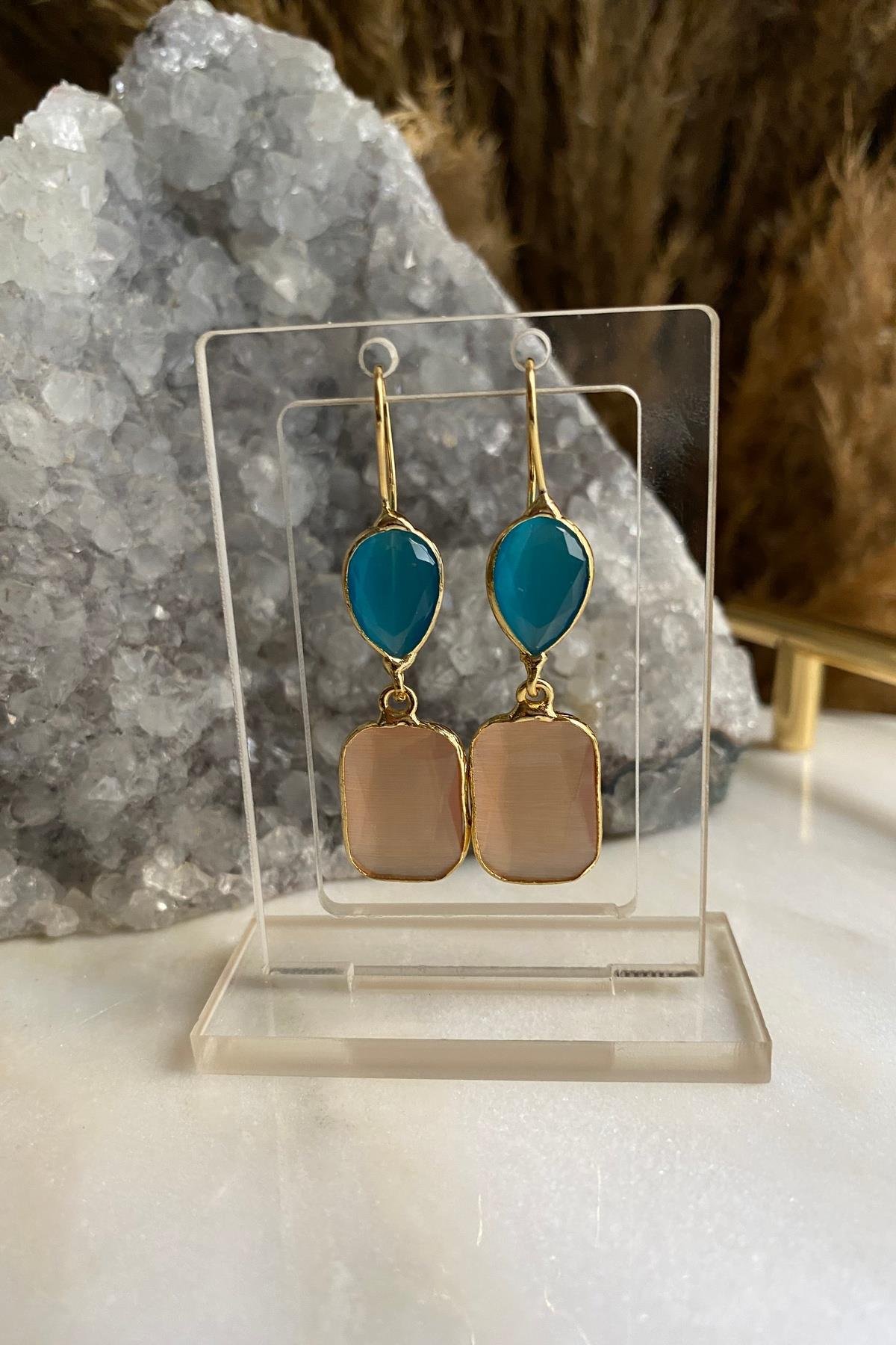 Damla&Baget Kesim Tasarım  Küpe 