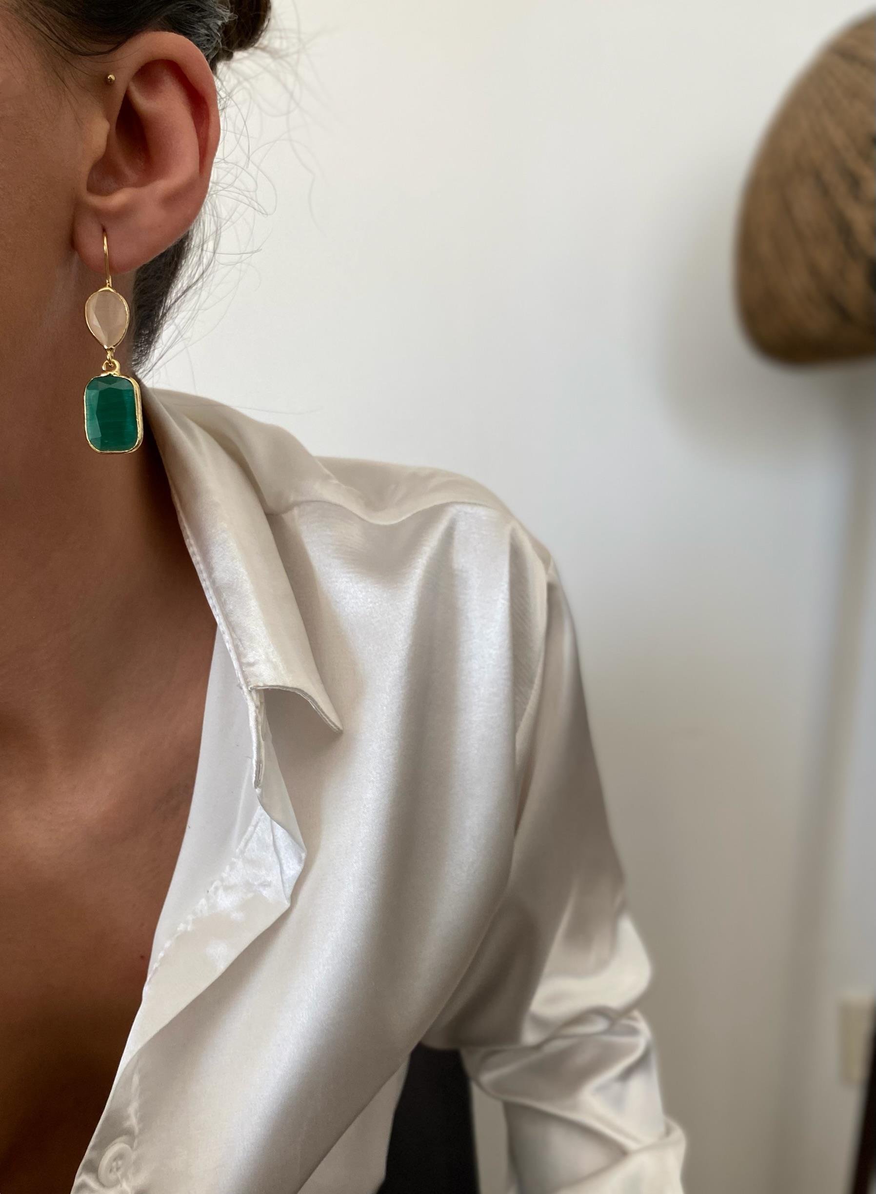 Damla&Baget Kesim Tasarım  Küpe 