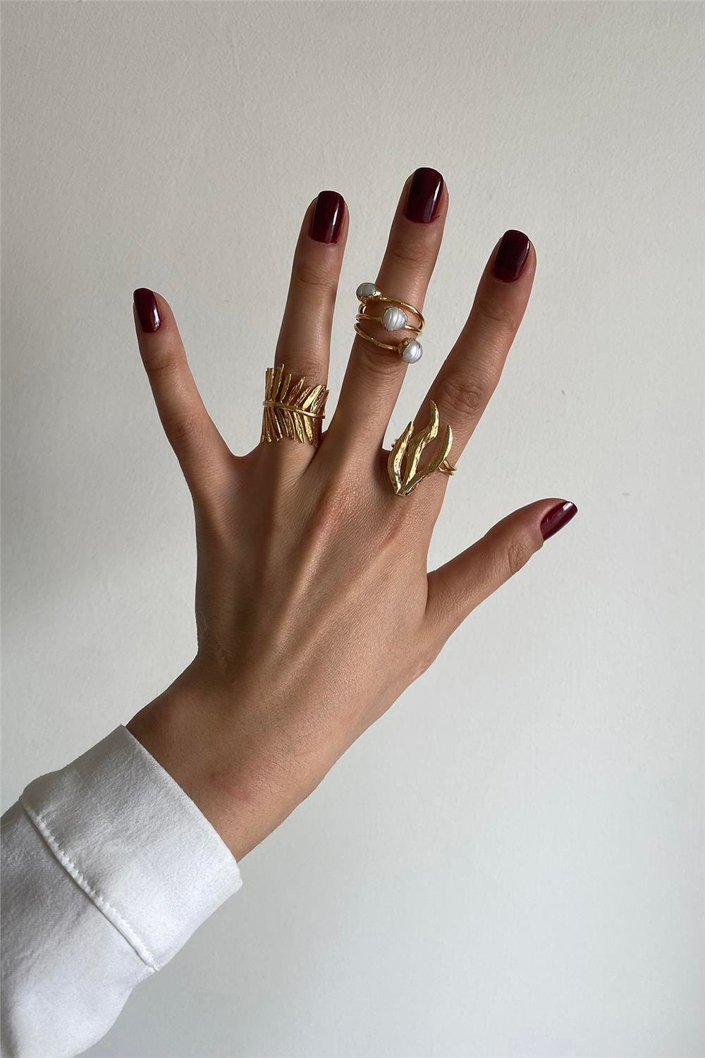 Gerçek İnci Yüzük Seti (Tüm Set)