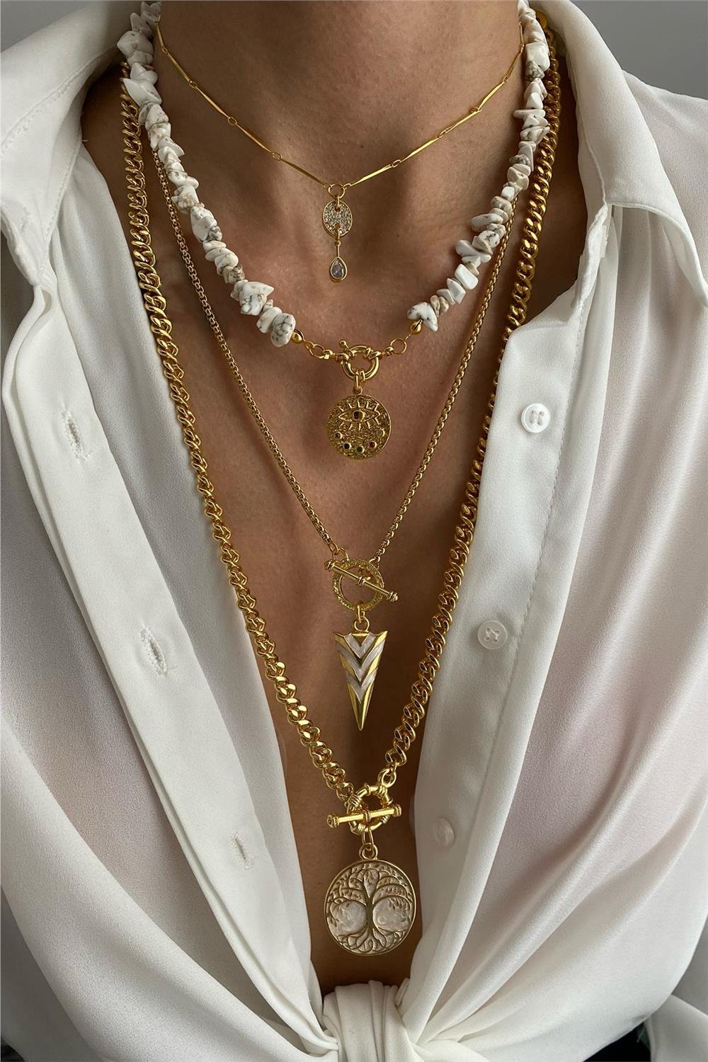 Havlit Taşı Kolye Seti (Tüm Set)