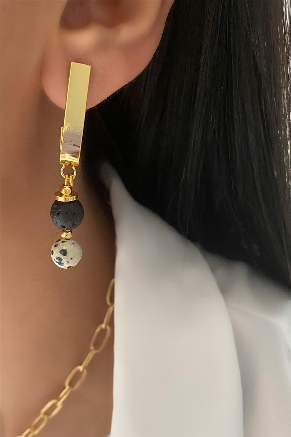 Japer&Lav Taşı Küpe