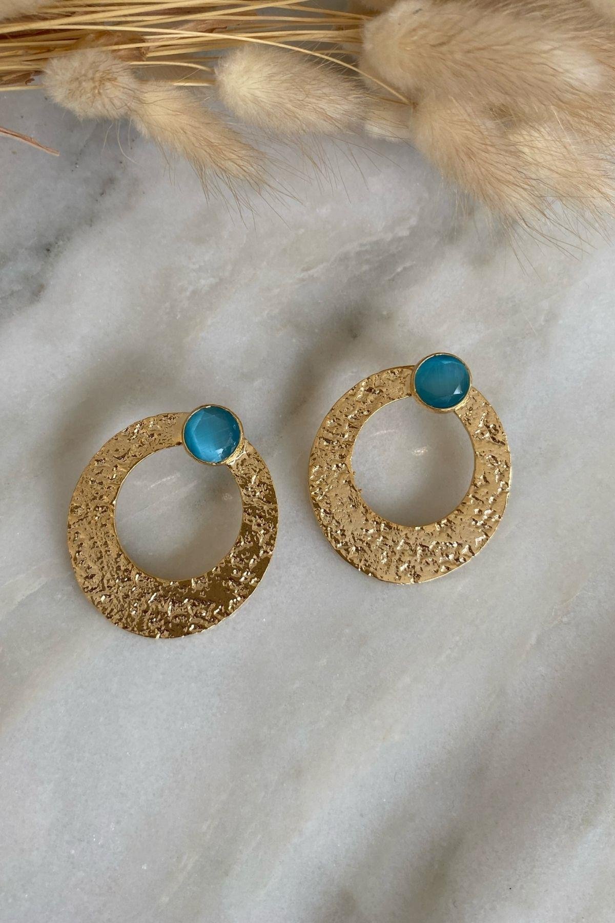 Kedi Gözü Tasarım  Küpe 