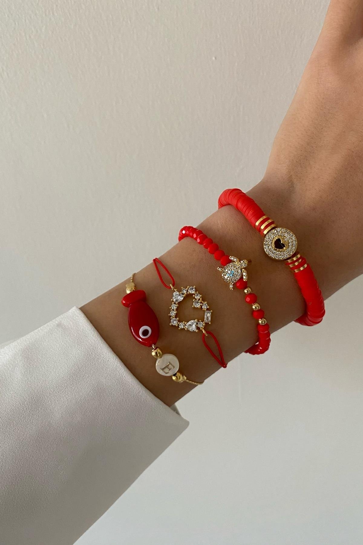 Kırmızı Taarım Bileklik Seti (Tüm Set)