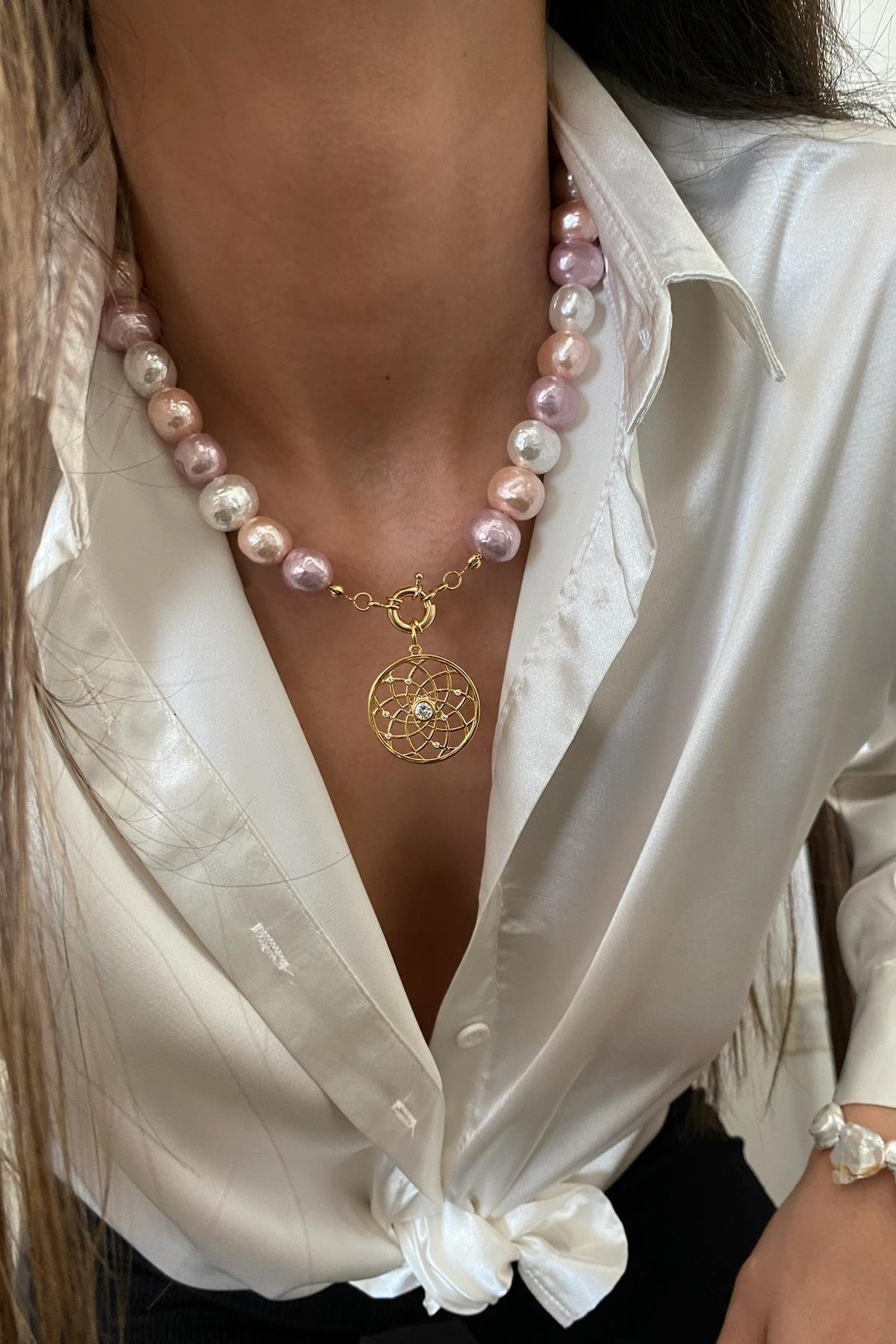 Mayorka İnci Tasarım Kolye (Sınırlı Adet)