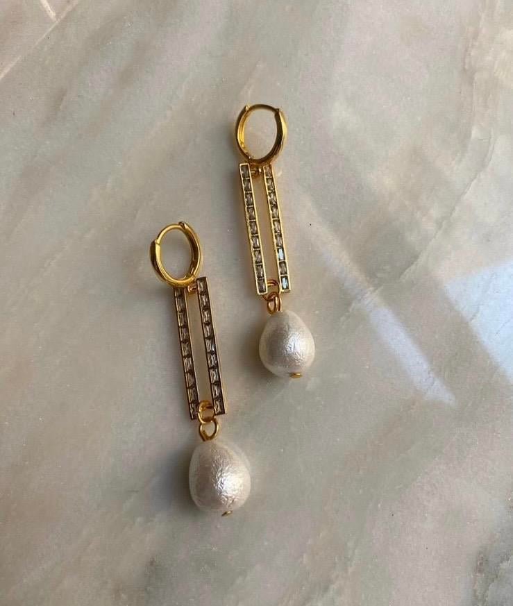 Mayorka İnci  Tasarım  Küpe 