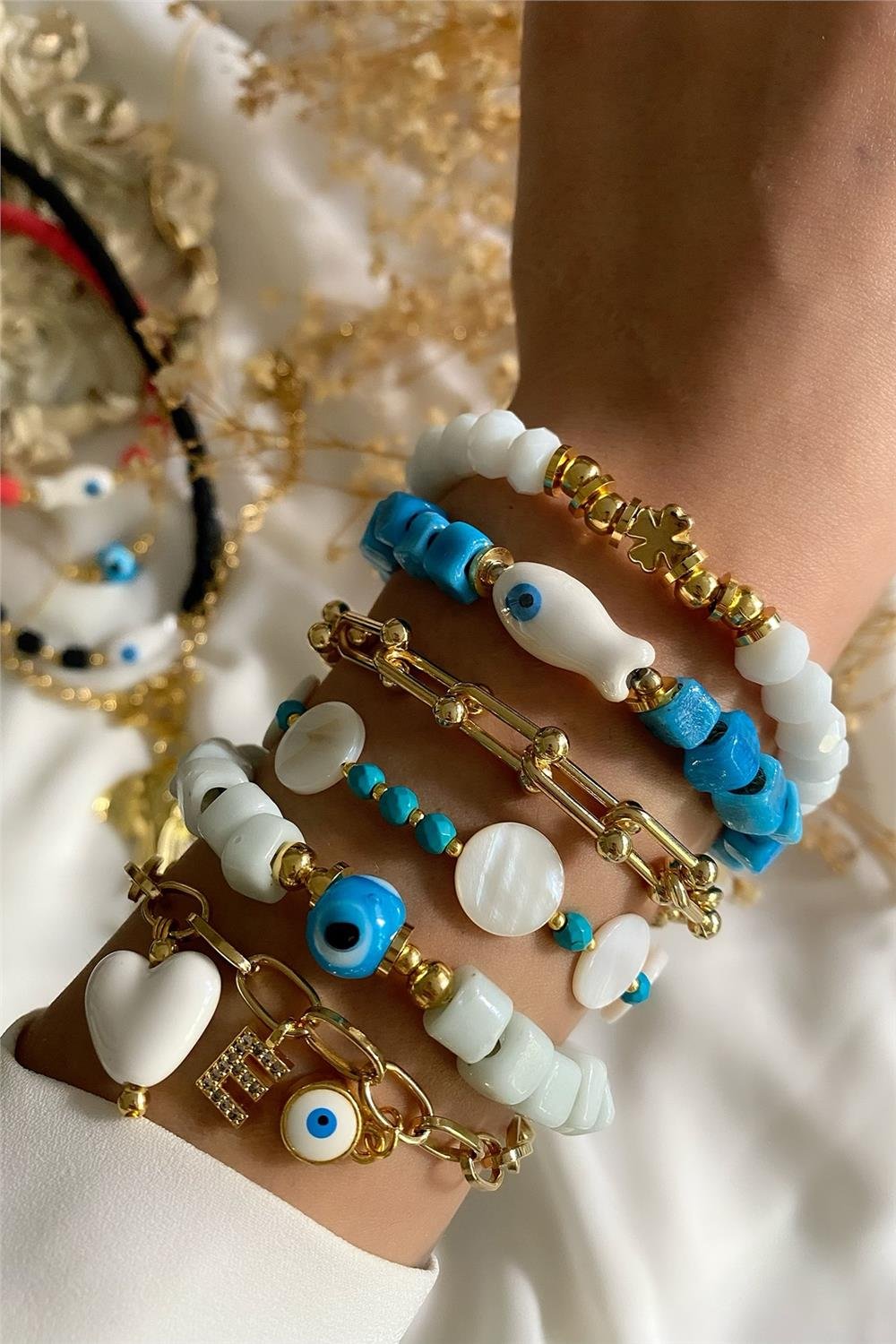 Murano Tasarım Bileklik Seti (Tüm Set)