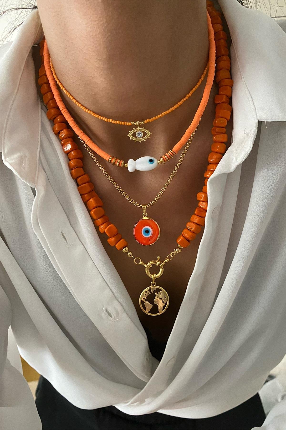 Murano Tasarım Kolye Seti (Tüm Set)