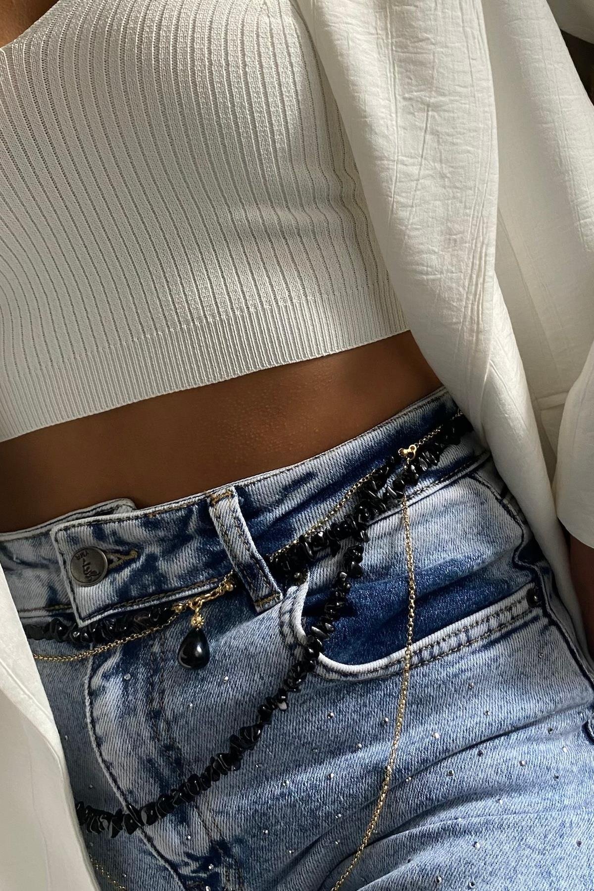 Oniks Taşı Multi Fonksiyonel Tasarım Kolye 