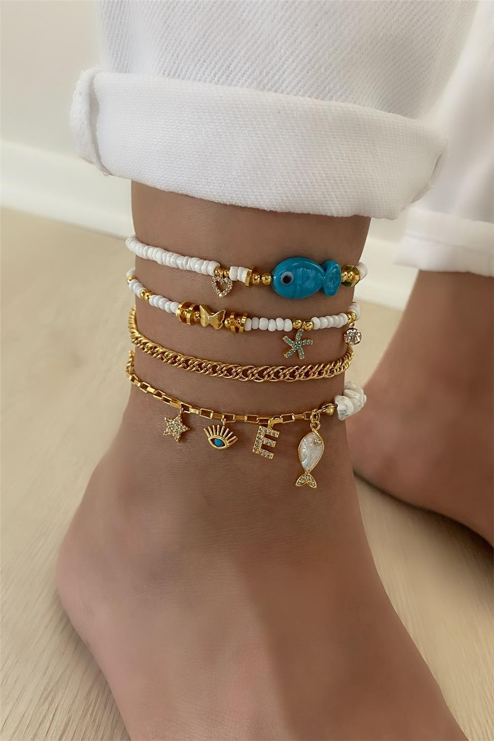 Sedef Taşıı Halhal Seti (Tüm Set)