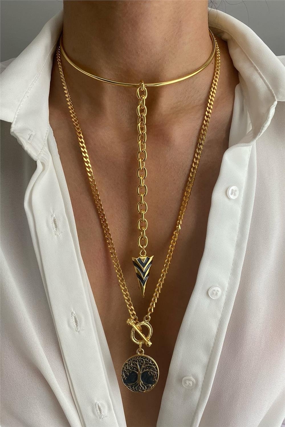 Tasma Model Kolye Seti (Tüm Set)