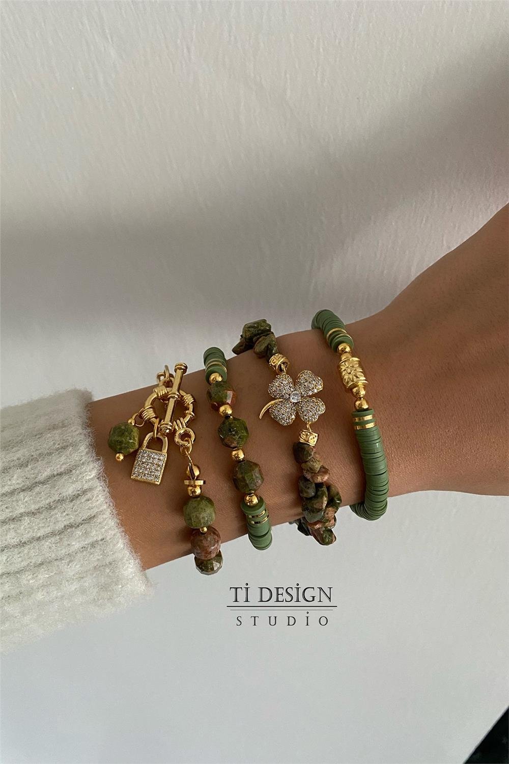 Unakit Taşı Tasarım Bileklik Seti (Tüm Set)