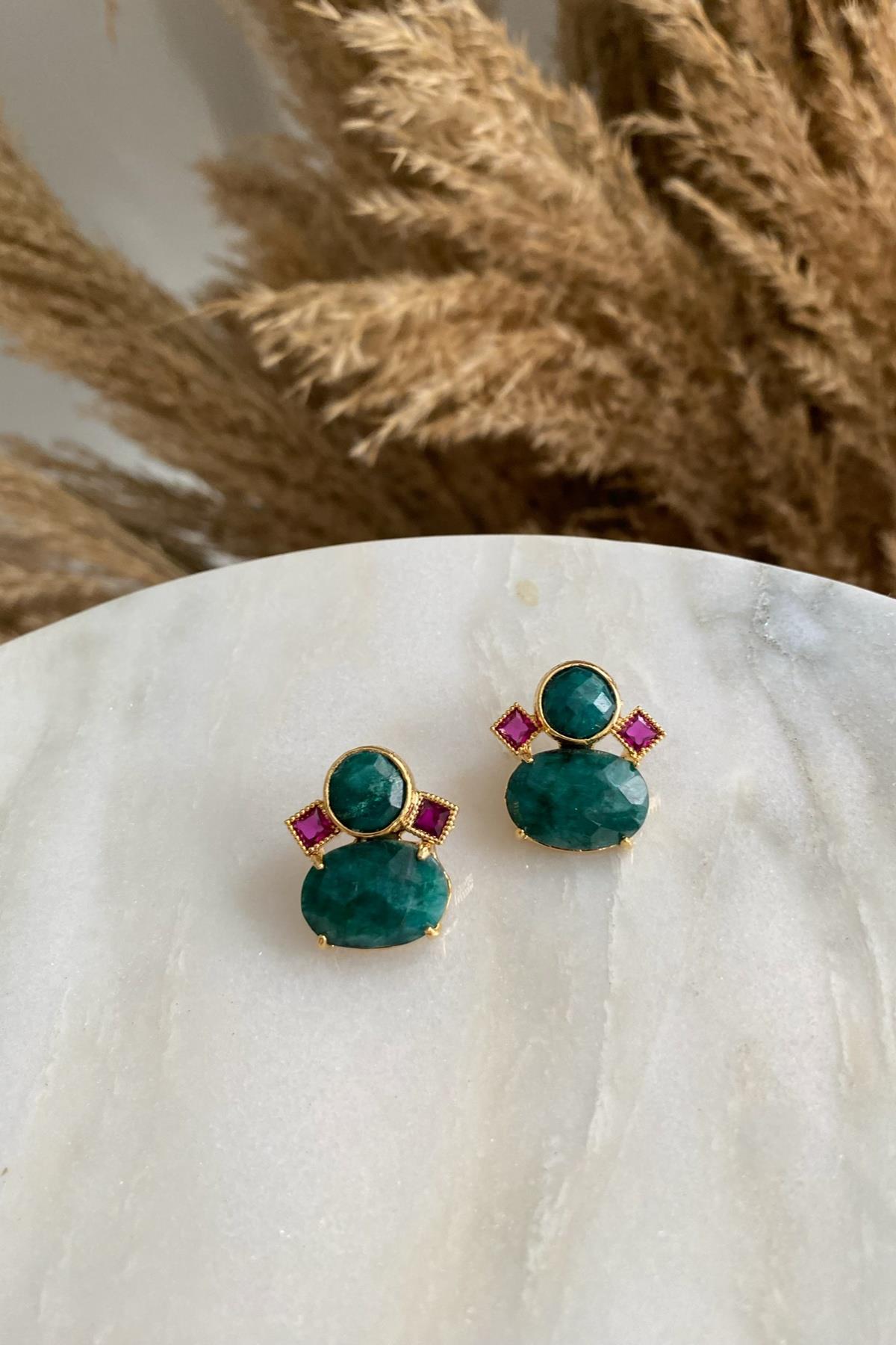 Zümrüt Taşı Küpe (Sınırlı Adet)