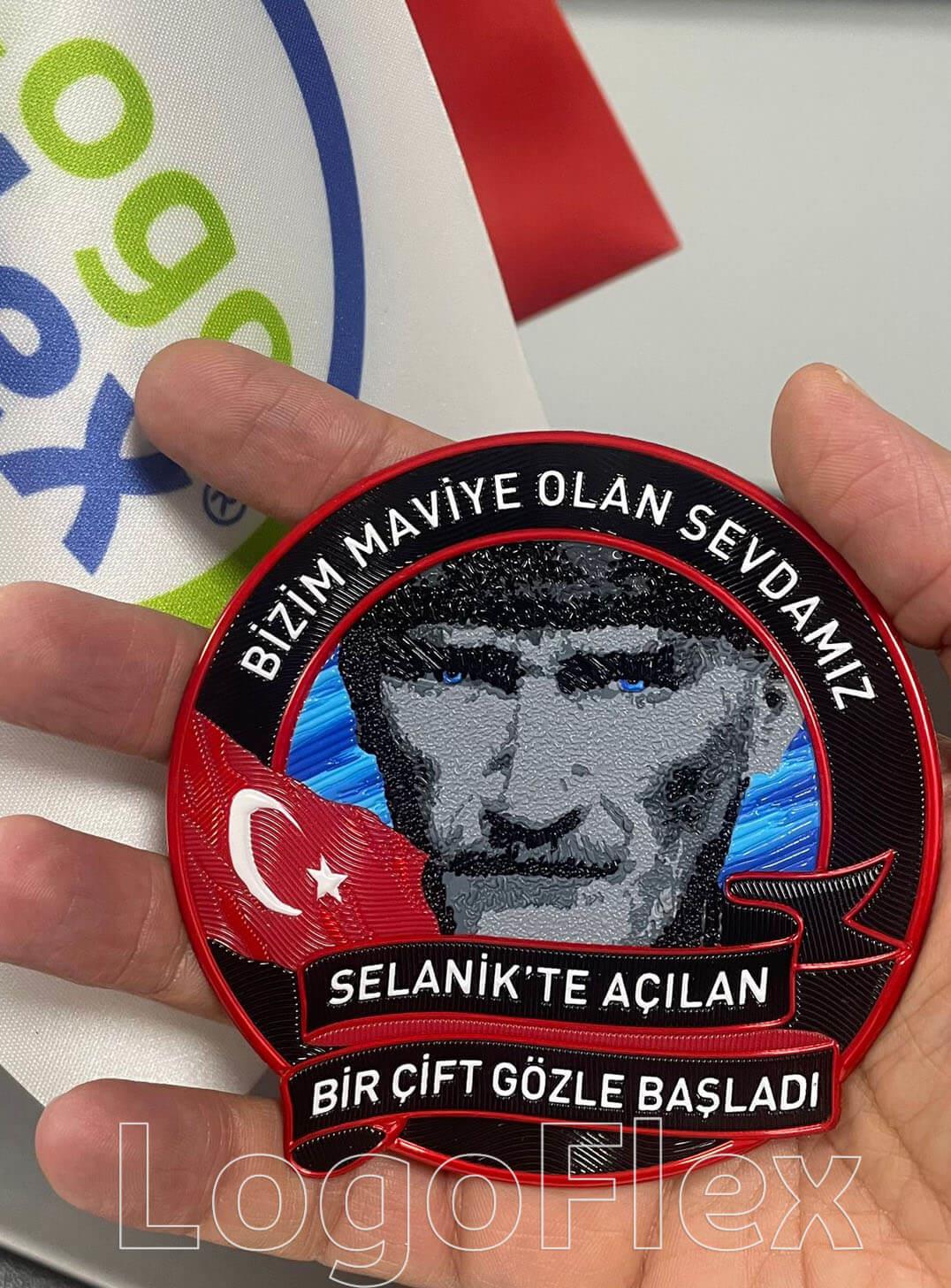 LogoFlexSelanik TPU Peç - Maviye Olan Sevdamız Atatürk PeçiLF0148