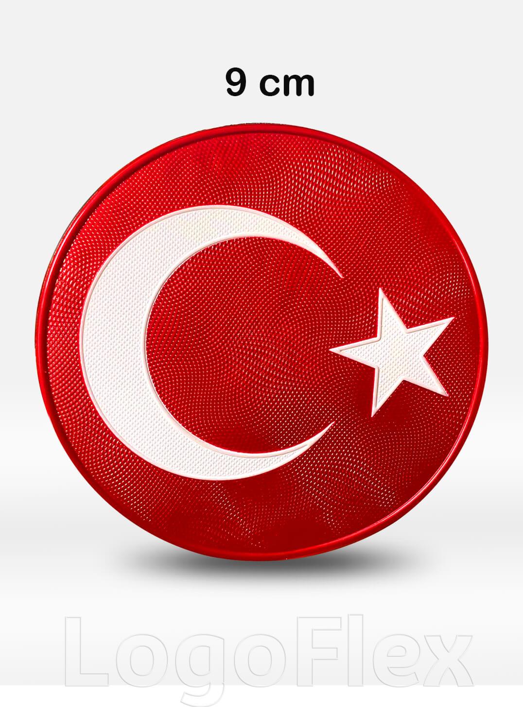LogoFlexTürk Bayrağı 9 cm YuvarlakLF0160