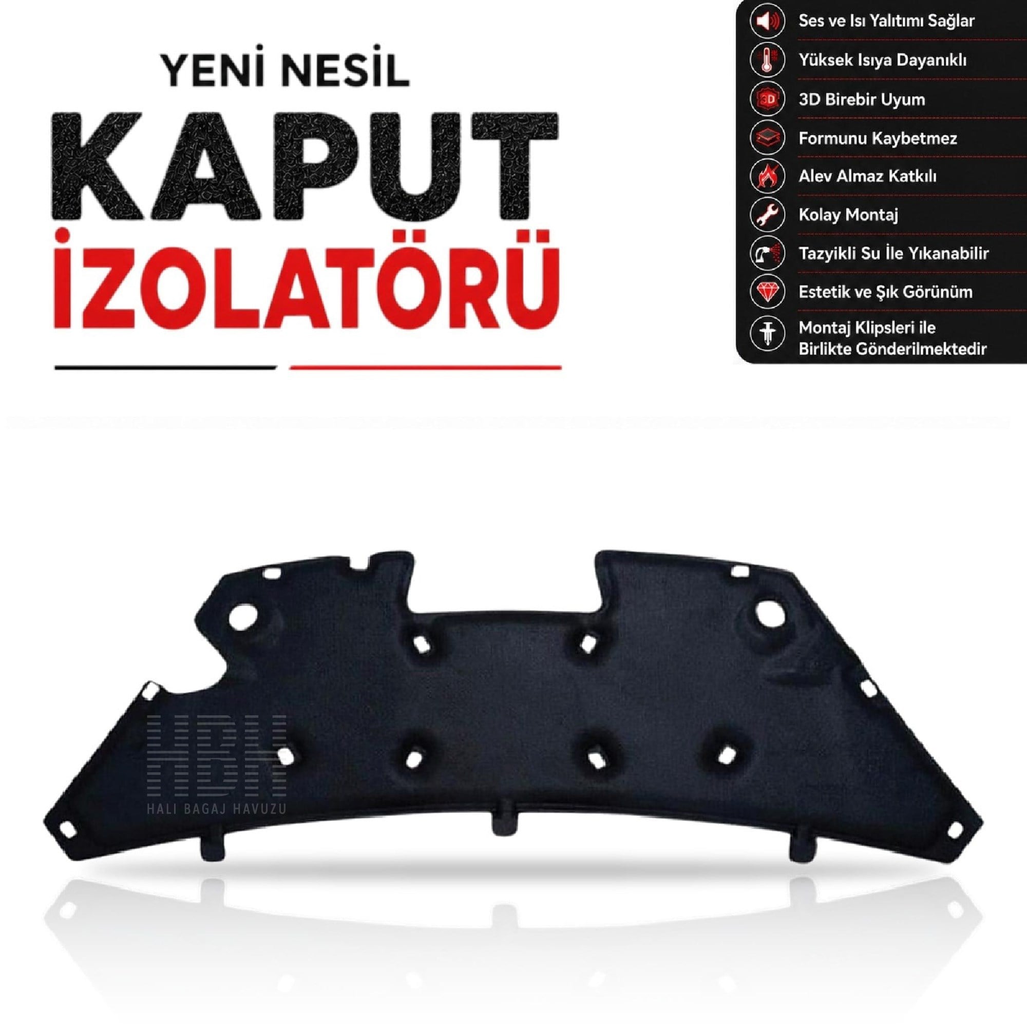 Ford Tourneo Courier Kaput Altı İzolatörü (2014 - 2023 Arası)