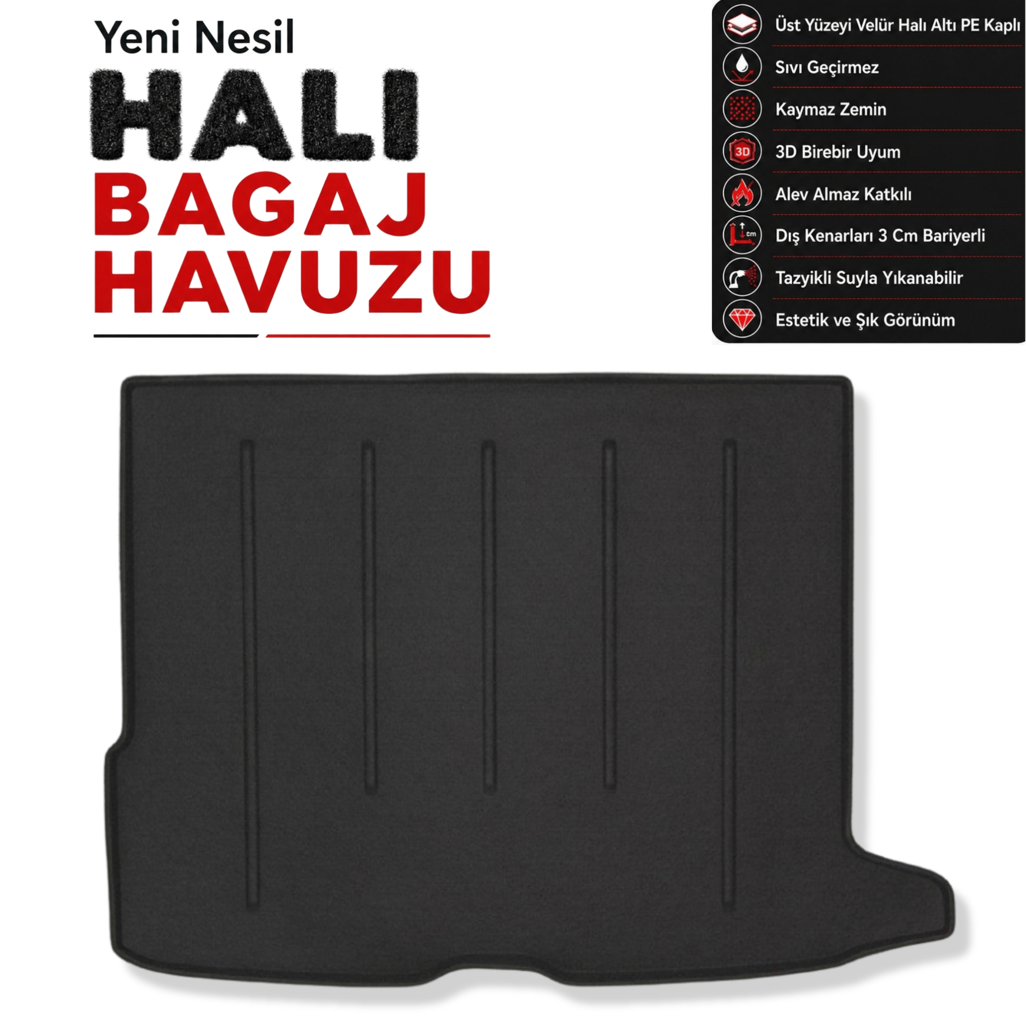 Mercedes GLC Halı Bagaj Havuzu (2016-2022 Arası) (X253)